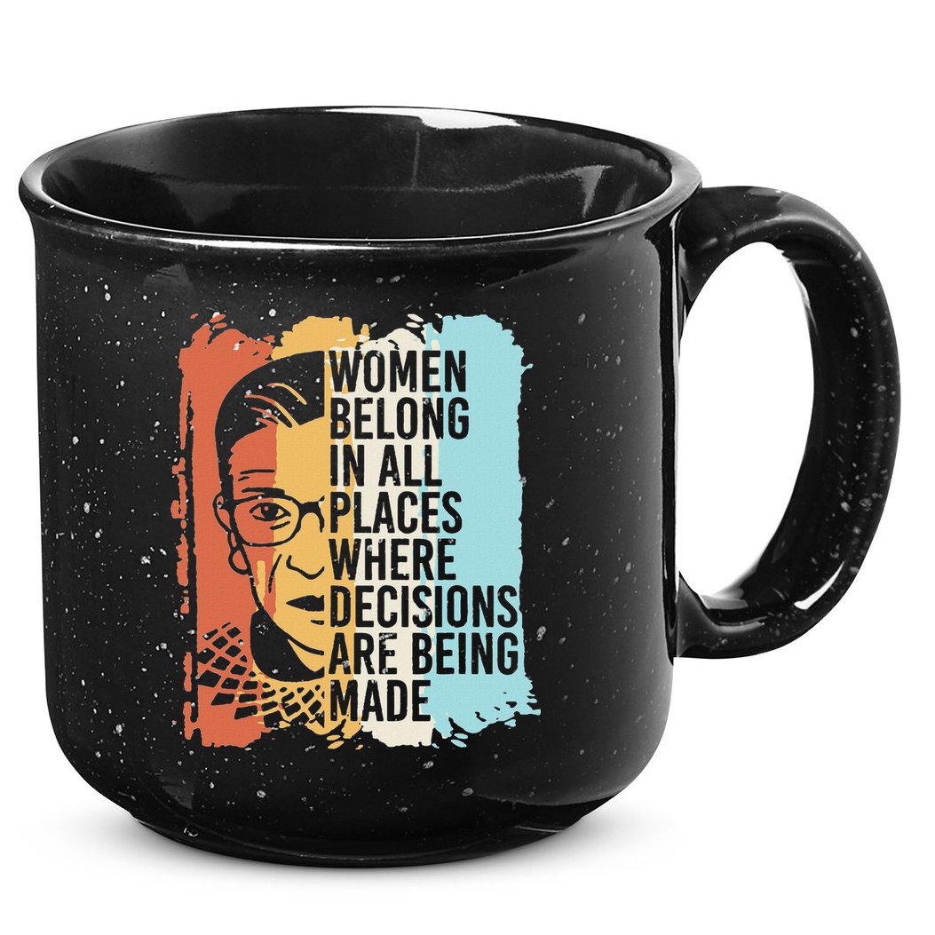 Rbg Ruth Bader Ginsburg Feminist Political Gift 15oz Campfire Ceramic Mug