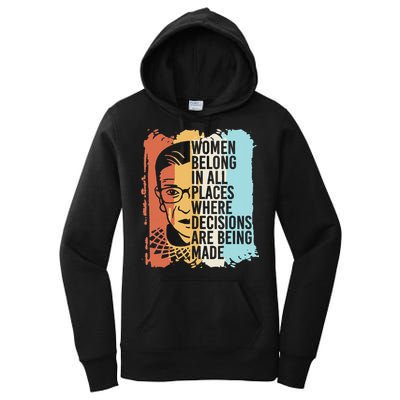 Rbg Ruth Bader Ginsburg Feminist Political Gift Women's Pullover Hoodie