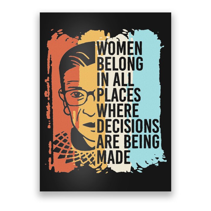 Rbg Ruth Bader Ginsburg Feminist Political Gift Poster
