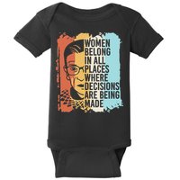 Rbg Ruth Bader Ginsburg Feminist Political Gift Baby Bodysuit