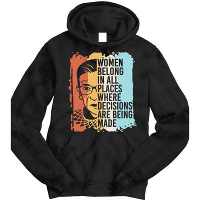 Rbg Ruth Bader Ginsburg Feminist Political Gift Tie Dye Hoodie