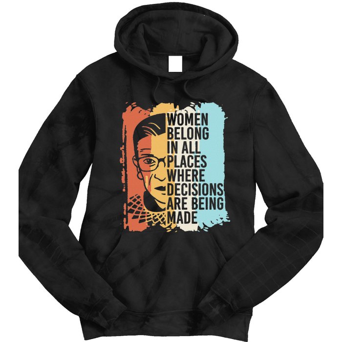 Rbg Ruth Bader Ginsburg Feminist Political Gift Tie Dye Hoodie