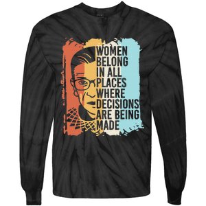 Rbg Ruth Bader Ginsburg Feminist Political Gift Tie-Dye Long Sleeve Shirt