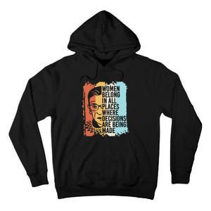 Rbg Ruth Bader Ginsburg Feminist Political Gift Tall Hoodie