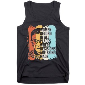 Rbg Ruth Bader Ginsburg Feminist Political Gift Tank Top