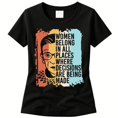 Rbg Ruth Bader Ginsburg Feminist Political Gift Womens T-Shirt