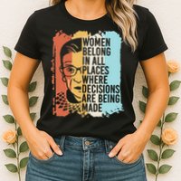 Rbg Ruth Bader Ginsburg Feminist Political Gift Womens T-Shirt