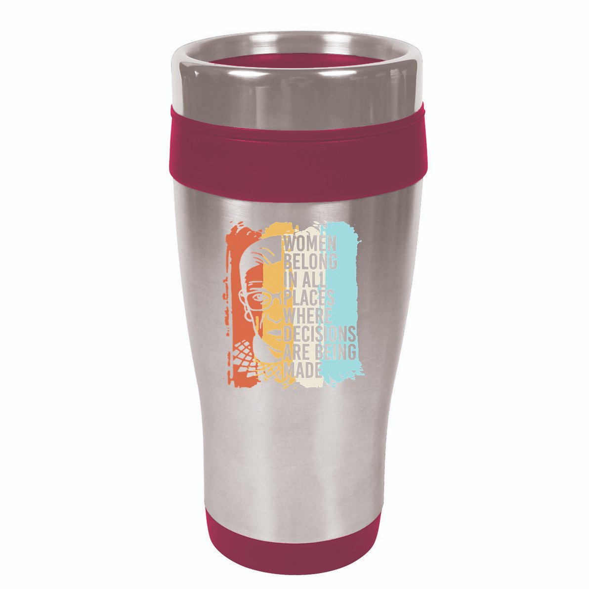 Rbg Ruth Bader Ginsburg Feminist Political Gift 16oz Travel Tumbler