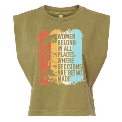 Rbg Ruth Bader Ginsburg Feminist Political Gift Garment-Dyed Women's Muscle Tee