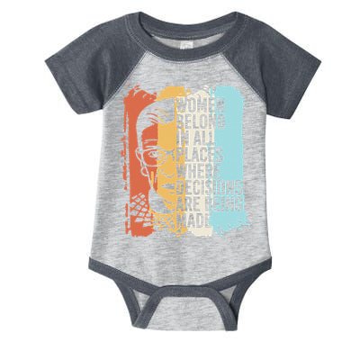 Rbg Ruth Bader Ginsburg Feminist Political Gift Infant Baby Jersey Bodysuit