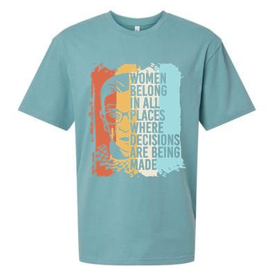 Rbg Ruth Bader Ginsburg Feminist Political Gift Sueded Cloud Jersey T-Shirt