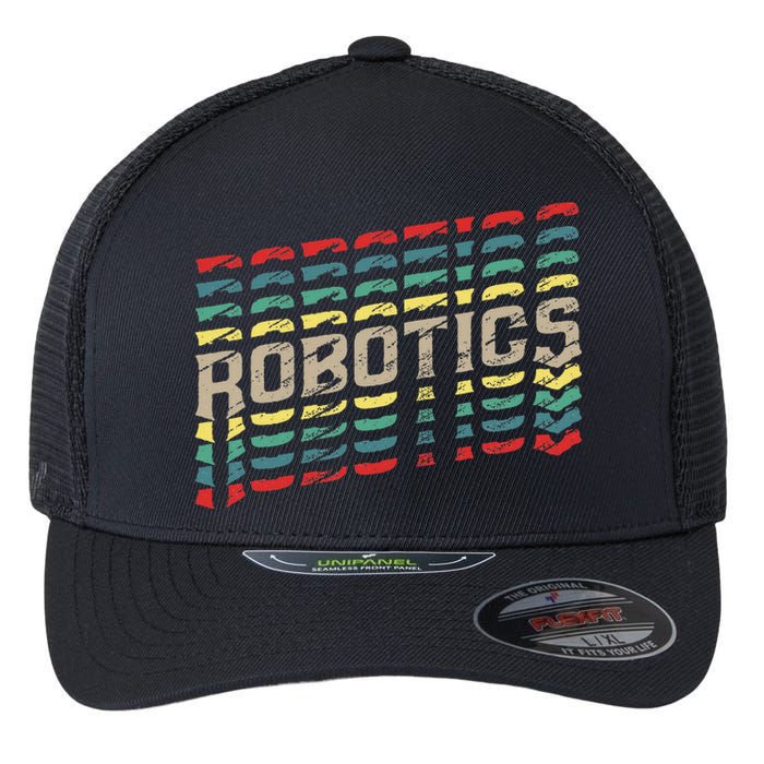 Robotics Robot Builder Engineer Engineering Cyborg Flexfit Unipanel Trucker Cap