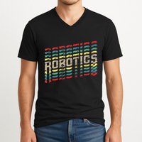 Robotics Robot Builder Engineer Engineering Cyborg V-Neck T-Shirt