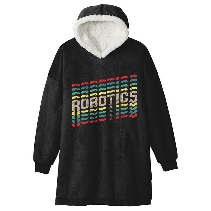 Robotics Robot Builder Engineer Engineering Cyborg Hooded Wearable Blanket