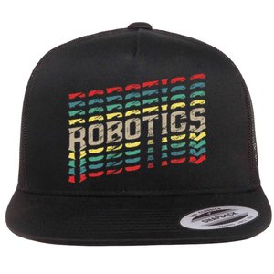 Robotics Robot Builder Engineer Engineering Cyborg Flat Bill Trucker Hat