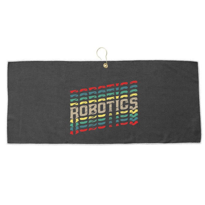Robotics Robot Builder Engineer Engineering Cyborg Large Microfiber Waffle Golf Towel