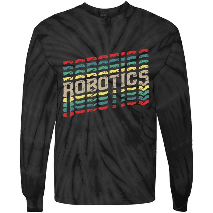 Robotics Robot Builder Engineer Engineering Cyborg Tie-Dye Long Sleeve Shirt