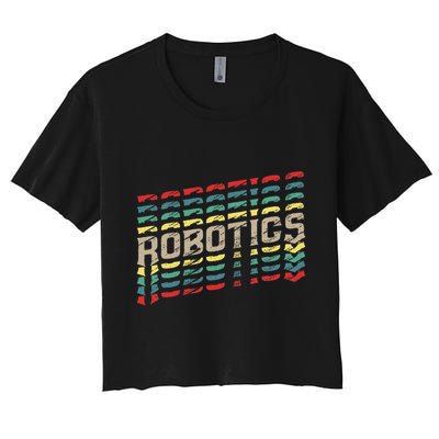 Robotics Robot Builder Engineer Engineering Cyborg Crop Top