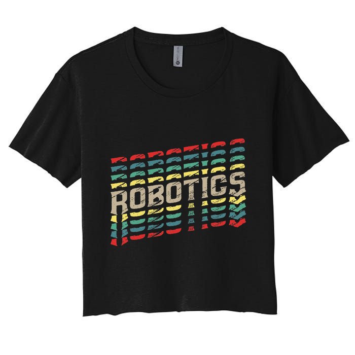 Robotics Robot Builder Engineer Engineering Cyborg Crop Top