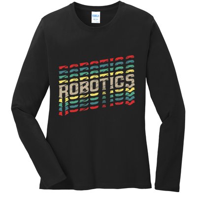Robotics Robot Builder Engineer Engineering Cyborg Ladies Long Sleeve Shirt