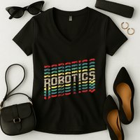 Robotics Robot Builder Engineer Engineering Cyborg Women's V-Neck T-Shirt