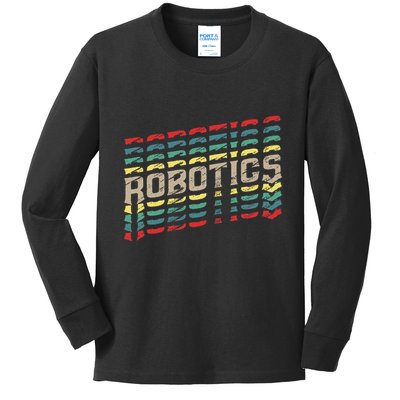 Robotics Robot Builder Engineer Engineering Cyborg Kids Long Sleeve Shirt