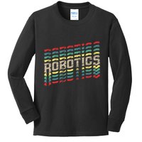 Robotics Robot Builder Engineer Engineering Cyborg Kids Long Sleeve Shirt