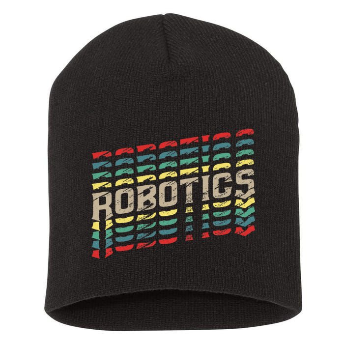 Robotics Robot Builder Engineer Engineering Cyborg Short Acrylic Beanie