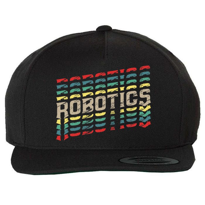 Robotics Robot Builder Engineer Engineering Cyborg Wool Snapback Cap