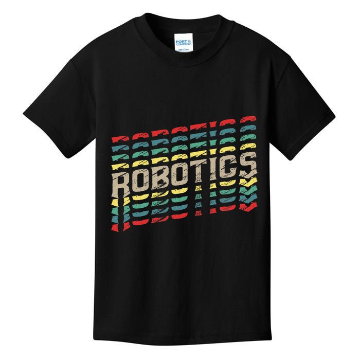 Robotics Robot Builder Engineer Engineering Cyborg Kids T-Shirt