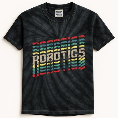 Robotics Robot Builder Engineer Engineering Cyborg Kids Tie-Dye T-Shirt