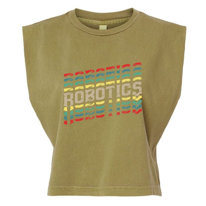 Robotics Robot Builder Engineer Engineering Cyborg Garment-Dyed Women's Muscle Tee