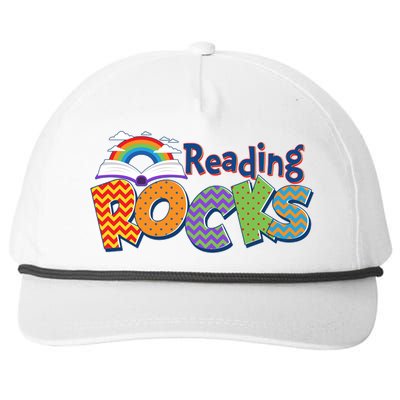 Reading Rocks Book Lover Reading Fan Snapback Five-Panel Rope Hat