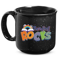 Reading Rocks Book Lover Reading Fan 15oz Campfire Ceramic Mug