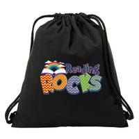 Reading Rocks Book Lover Reading Fan Drawstring Bag
