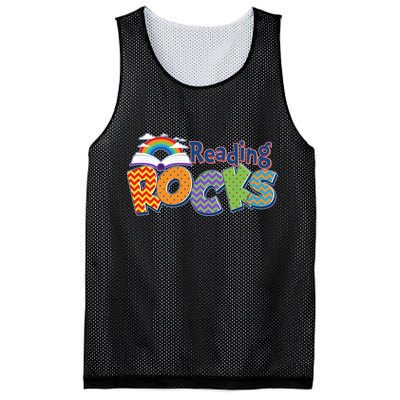 Reading Rocks Book Lover Reading Fan Mesh Reversible Basketball Jersey Tank