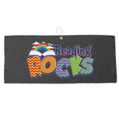 Reading Rocks Book Lover Reading Fan Large Microfiber Waffle Golf Towel