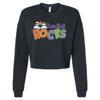 Reading Rocks Book Lover Reading Fan Cropped Pullover Crew
