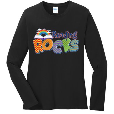 Reading Rocks Book Lover Reading Fan Ladies Long Sleeve Shirt