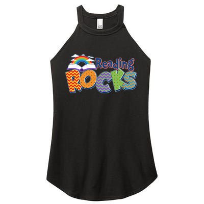 Reading Rocks Book Lover Reading Fan Women's Perfect Tri Rocker Tank