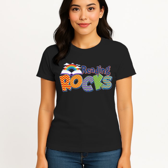 Reading Rocks Book Lover Reading Fan Womens T-Shirt
