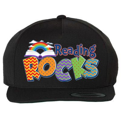 Reading Rocks Book Lover Reading Fan Wool Snapback Cap