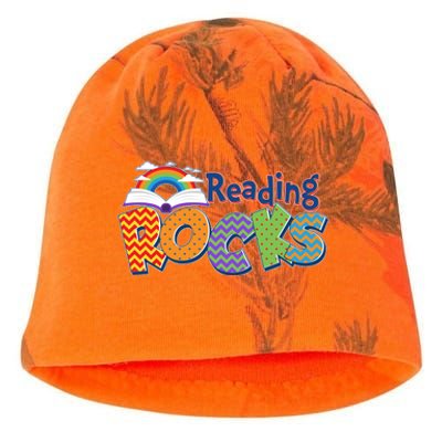 Reading Rocks Book Lover Reading Fan Kati - Camo Knit Beanie