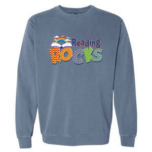 Reading Rocks Book Lover Reading Fan Garment-Dyed Sweatshirt