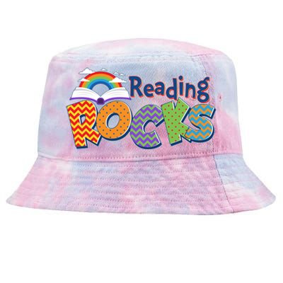 Reading Rocks Book Lover Reading Fan Tie-Dyed Bucket Hat