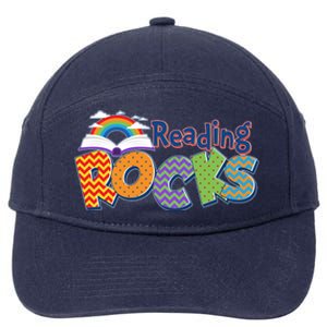 Reading Rocks Book Lover Reading Fan 7-Panel Snapback Hat