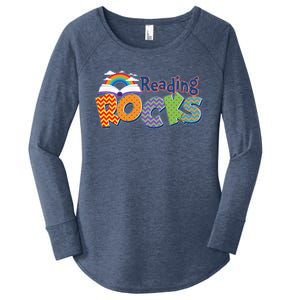 Reading Rocks Book Lover Reading Fan Women's Perfect Tri Tunic Long Sleeve Shirt