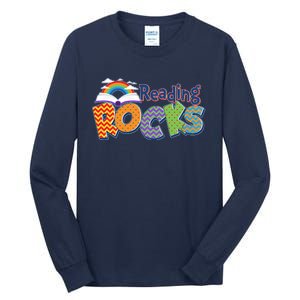 Reading Rocks Book Lover Reading Fan Tall Long Sleeve T-Shirt