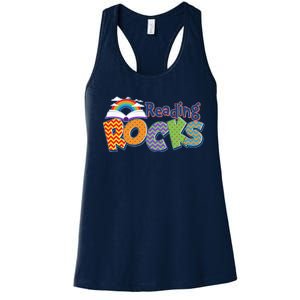 Reading Rocks Book Lover Reading Fan Women's Racerback Tank