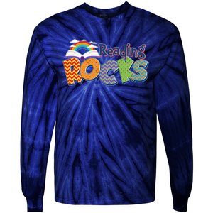 Reading Rocks Book Lover Reading Fan Tie-Dye Long Sleeve Shirt